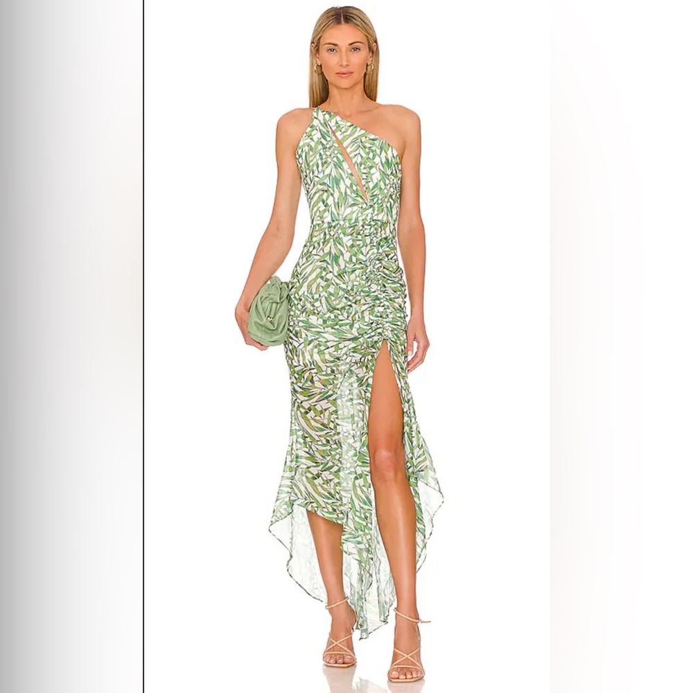 NWT Sau Lee One-Shoulder Maxi Dress
